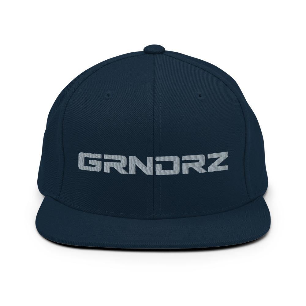 Dark Navy Logo Snapback Hats - GRNDRZ