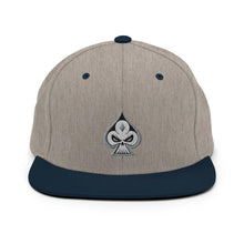 Load image into Gallery viewer, Gray Heather &amp; Blue Icon Snapback Hats - GRNDRZ
