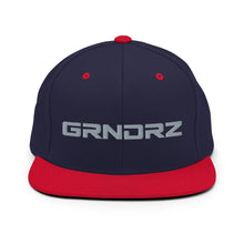 Load image into Gallery viewer, Navy &amp; Red Logo Snapback Hats - GRNDRZ
