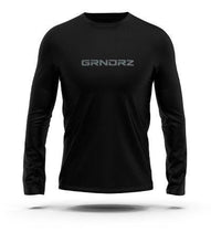 Load image into Gallery viewer, Black Logo Long Sleeve Tee - GRNDRZng Sleeve Tee - GRNDRZve Tee - GRNDRZ
