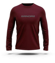 Load image into Gallery viewer, Maroon Logo Long Sleeve Tee - GRNDRZng Sleeve Tee - GRNDRZve Tee - GRNDRZ
