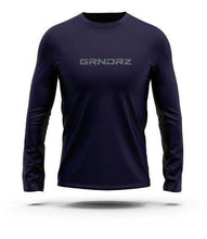 Load image into Gallery viewer, Navy Logo Long Sleeve Tee - GRNDRZng Sleeve Tee - GRNDRZve Tee - GRNDRZ
