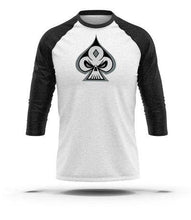 Load image into Gallery viewer, Icon 3/4 SleeWhite &amp; Black 3/4 Sleeve Raglan - GRNDRZve Raglan - GRNDRZ
