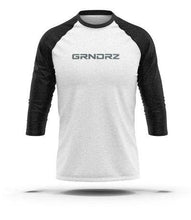 Load image into Gallery viewer, White &amp; Black 3/4 Sleeve Raglan - GRNDRZ
